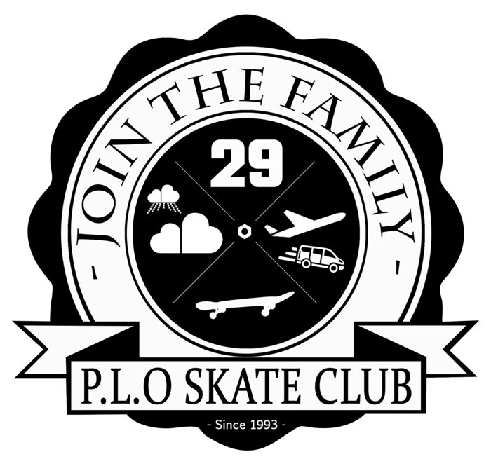 Logo ou affiche de P.L.O Skate Club