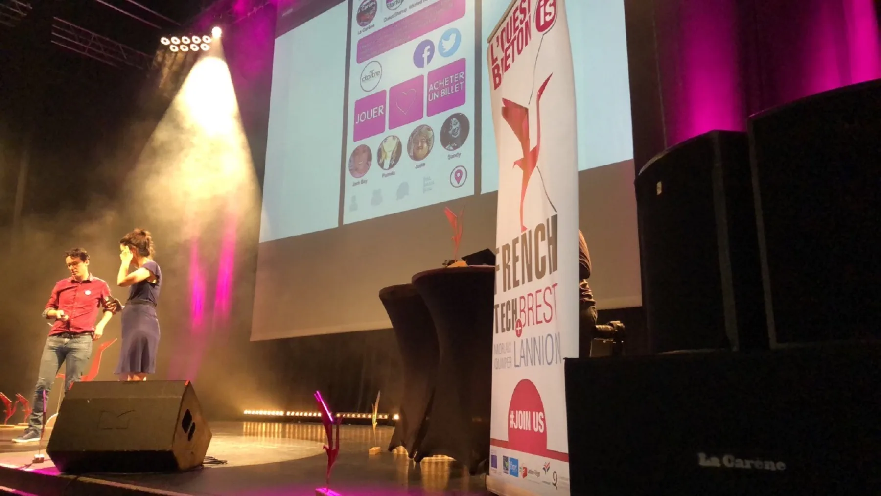 Scène d’un événement French Tech Brest connecté par Xankom